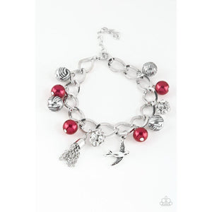 Lady Love Dove - Red Bracelet - Paparazzi - Dare2bdazzlin N Jewelry