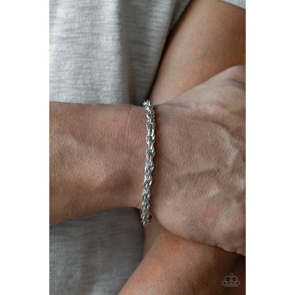 Last Lap Silver Bracelet - Paparazzi - Dare2bdazzlin N Jewelry