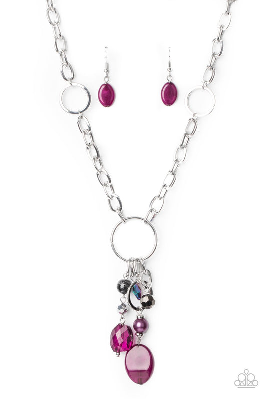 Lay Down Your CHARMS - Purple Necklace - Paparazzi - Dare2bdazzlin N Jewelry