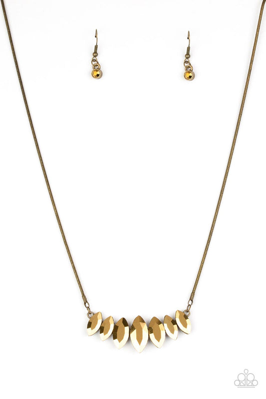 Leading Lady - Brass Necklace - Paparazzi - Dare2bdazzlin N Jewelry