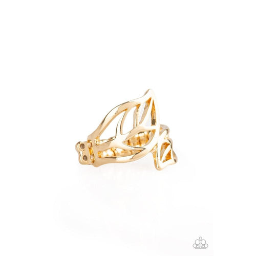 Leaf It All Behind Gold Ring - Paparazzi - Dare2bdazzlin N Jewelry