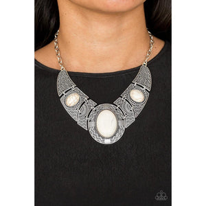 Leave Your LANDMARK - White Necklace - Paparazzi - Dare2bdazzlin N Jewelry