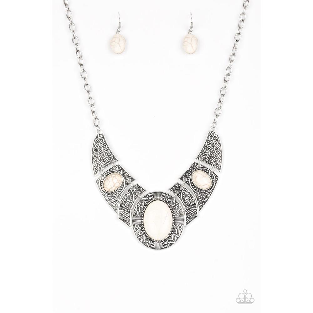 Leave Your LANDMARK - White Necklace - Paparazzi - Dare2bdazzlin N Jewelry