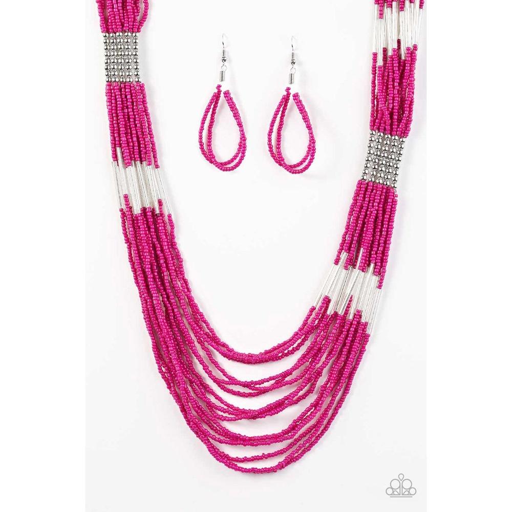 Let It BEAD - Pink Necklace - Paparazzi - Dare2bdazzlin N Jewelry