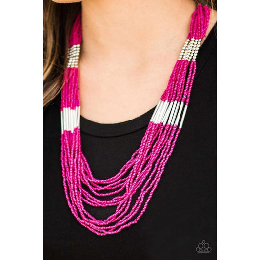 Let It BEAD - Pink Necklace - Paparazzi - Dare2bdazzlin N Jewelry