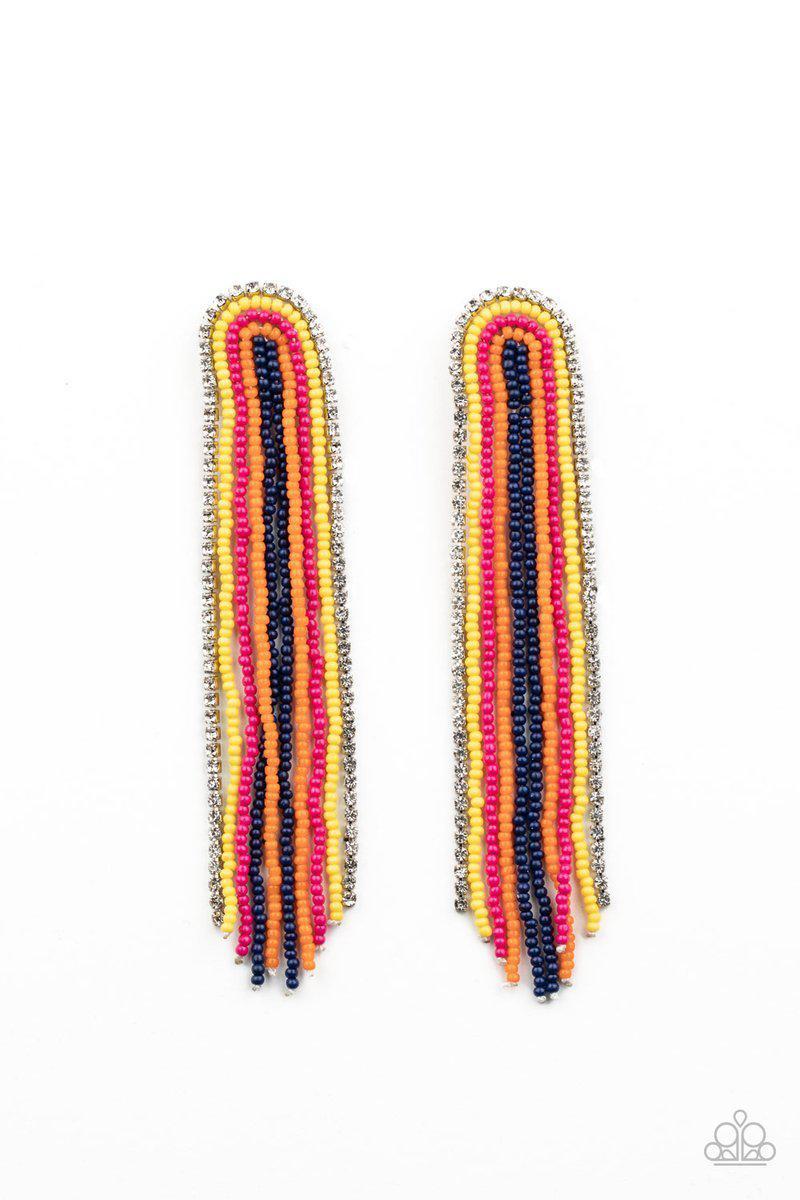Let There BEAD Light Multi Post Earring - Paparazzi - Dare2bdazzlin N Jewelry