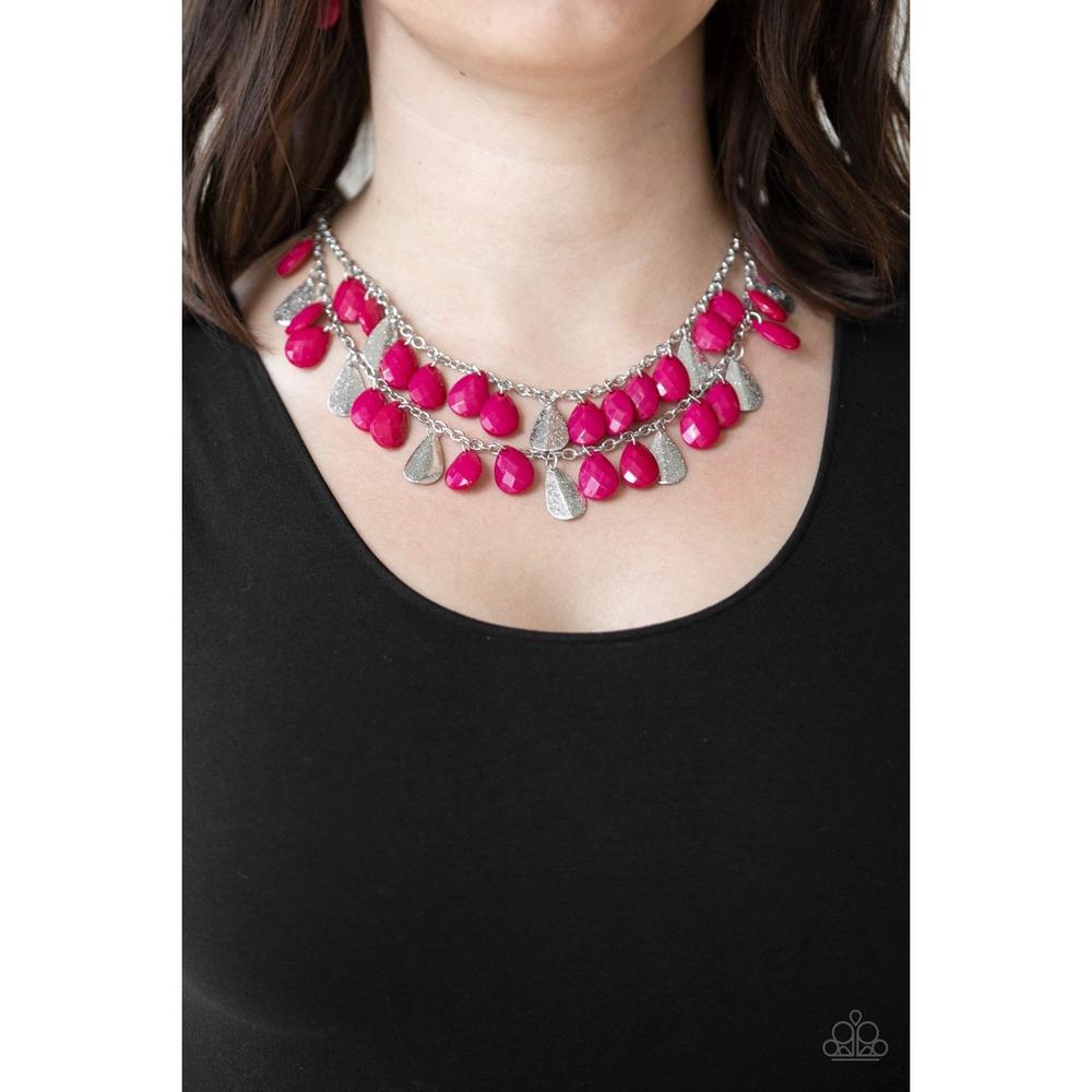 Life of the FIESTA Pink Necklace - Paparazzi - Dare2bdazzlin N Jewelry