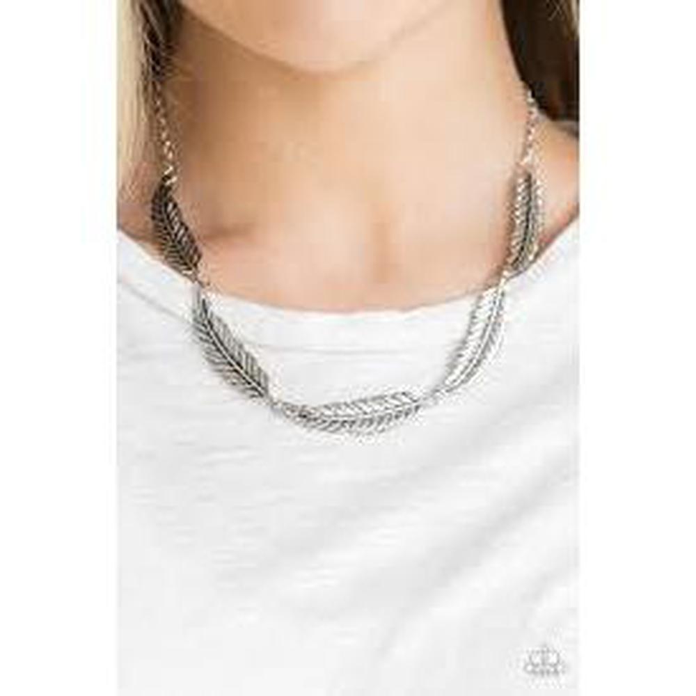 Light Flight - Silver Necklace - Paparazzi - Dare2bdazzlin N Jewelry