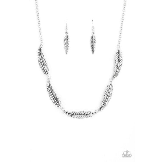 Light Flight - Silver Necklace - Paparazzi - Dare2bdazzlin N Jewelry