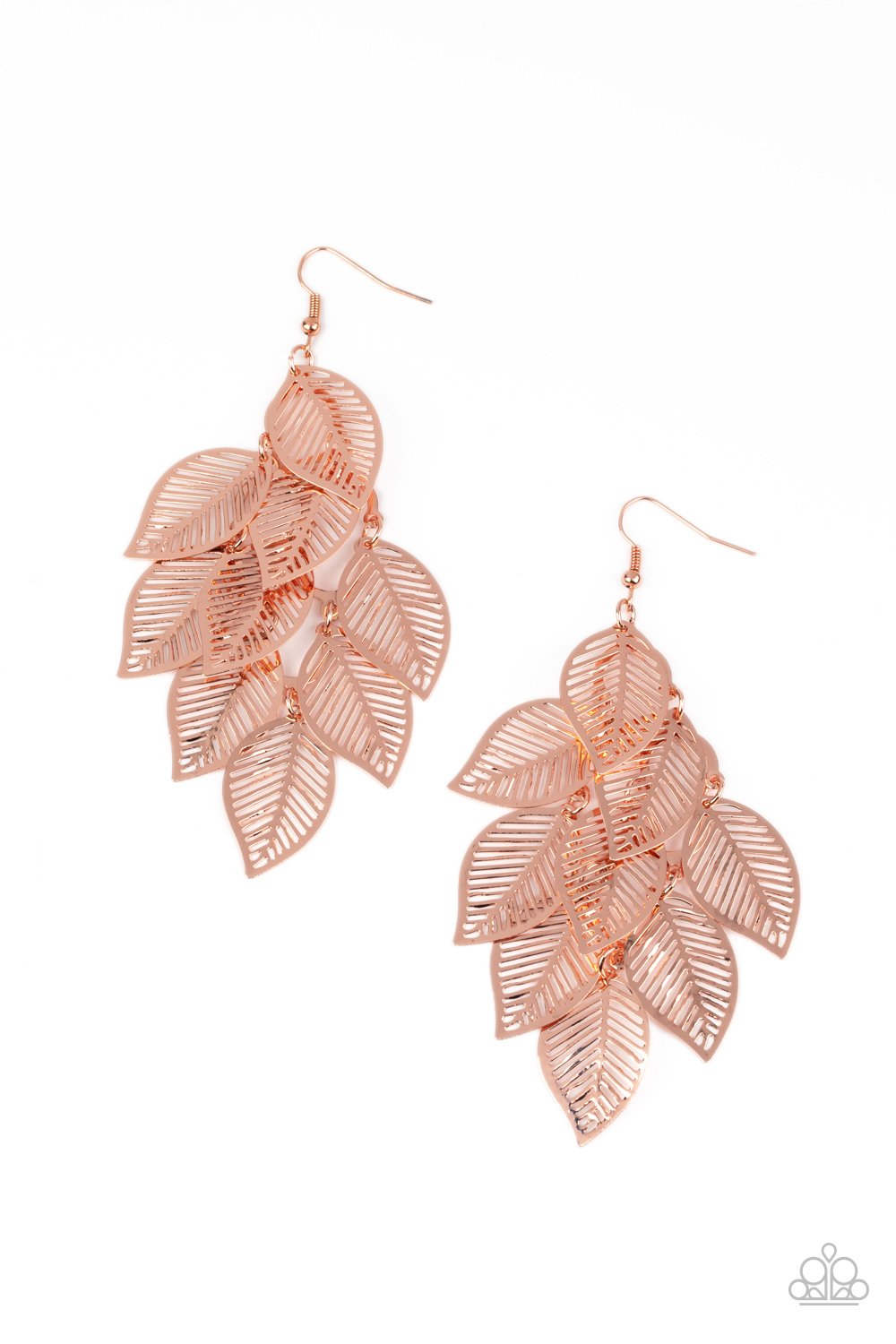 Limitlessly Leafy - Copper Earring - Paparazzi - Dare2bdazzlin N Jewelry