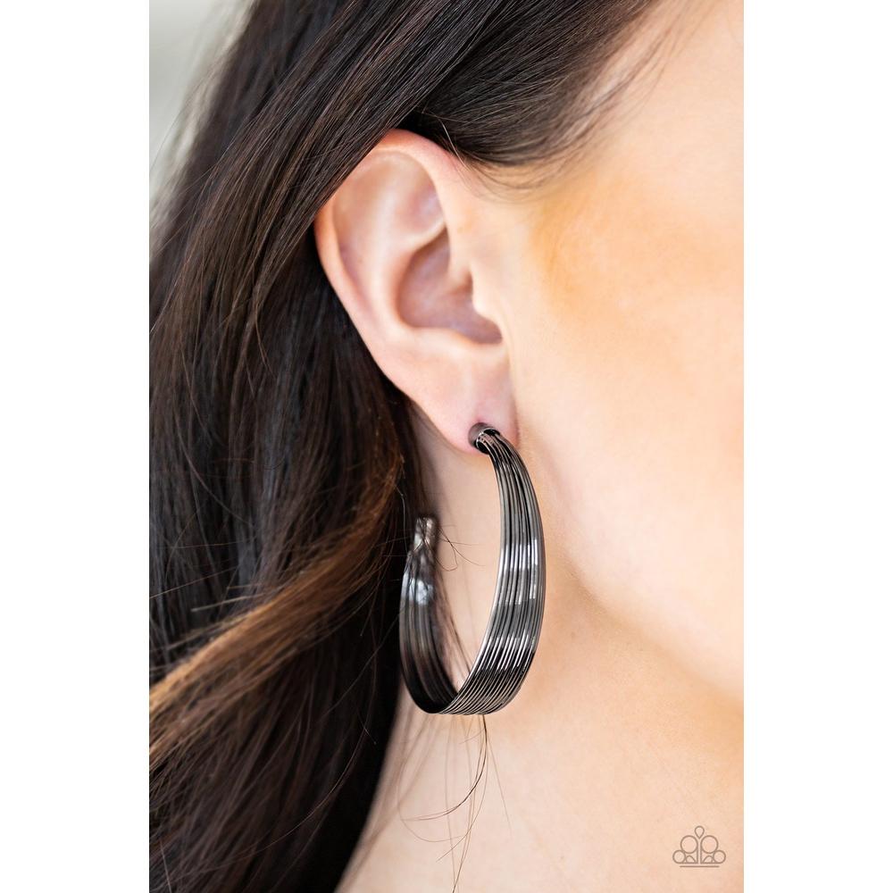 Live Wire - Black Earrings - Paparazzi - Dare2bdazzlin N Jewelry