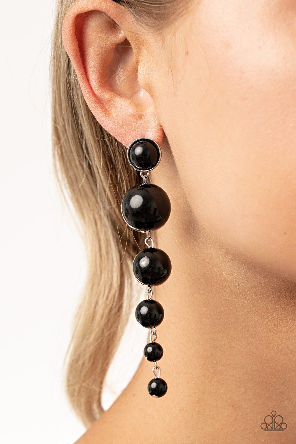 Living a WEALTHY Lifestyle - Black Earring - Paparazzi - Dare2bdazzlin N Jewelry