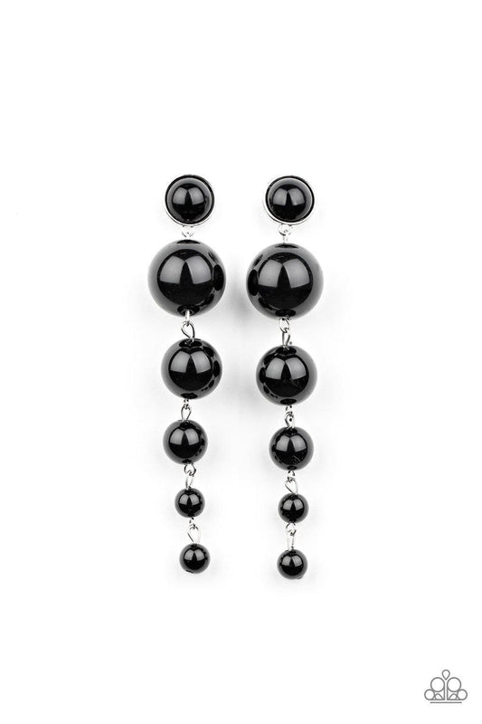 Living a WEALTHY Lifestyle - Black Earring - Paparazzi - Dare2bdazzlin N Jewelry