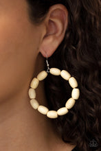Load image into Gallery viewer, Living The WOOD Life White Earring - Paparazzi - Dare2bdazzlin N Jewelry
