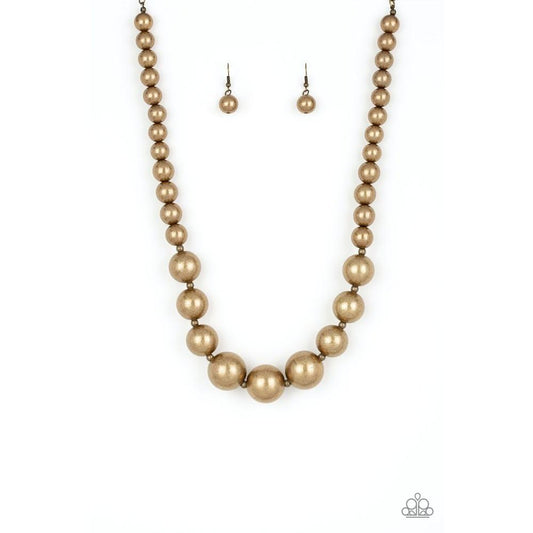 Living Up To Reputation Brass Necklace - Paparazzi - Dare2bdazzlin N Jewelry