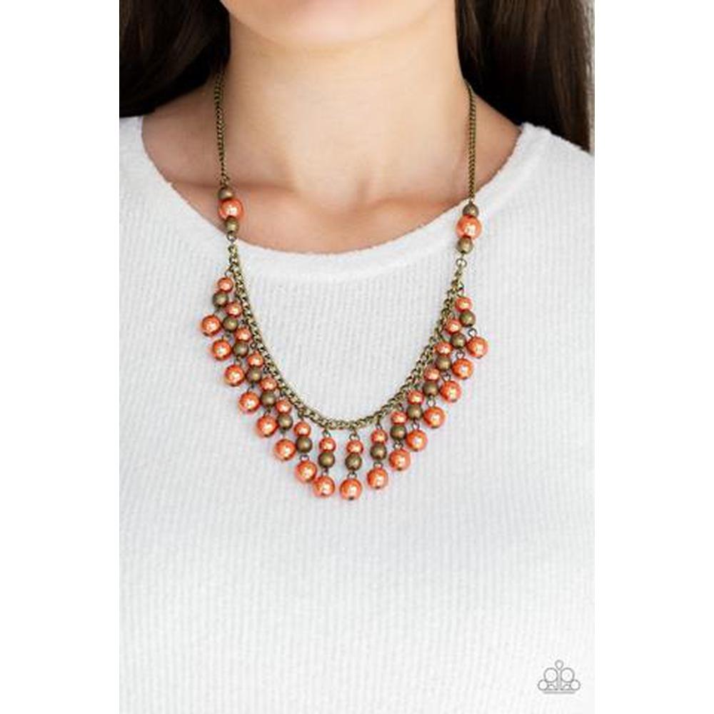 Location, Location, Location Orange Necklace - Paparazzi - Dare2bdazzlin N Jewelry