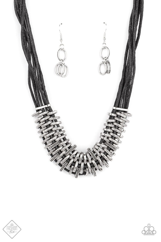 Lock, Stock, and SPARKLE - Black Necklace - Paparazzi - Dare2bdazzlin N Jewelry