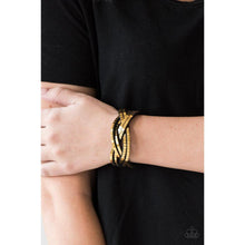 Load image into Gallery viewer, Looking For Trouble - Black/Gold Bracelet - Paparazzi - Dare2bdazzlin N Jewelry

