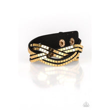Load image into Gallery viewer, Looking For Trouble - Black/Gold Bracelet - Paparazzi - Dare2bdazzlin N Jewelry

