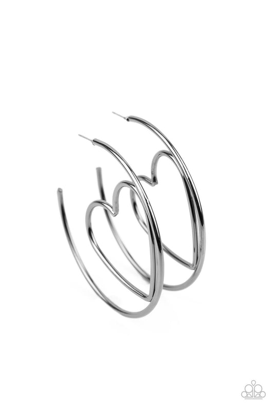 Love At First BRIGHT - Black Earring - Paparazzi - Dare2bdazzlin N Jewelry