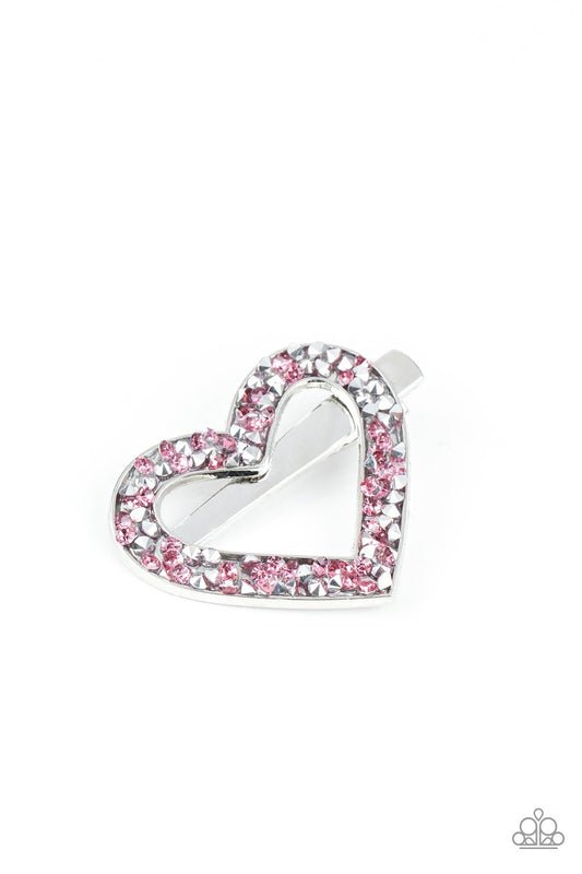 Love is a Battlefield - Pink Hair Clip - Paparazzi - Dare2bdazzlin N Jewelry