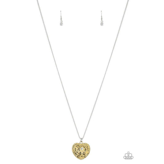 Love Is All Around Yellow Necklace - Paparazzi - Dare2bdazzlin N Jewelry