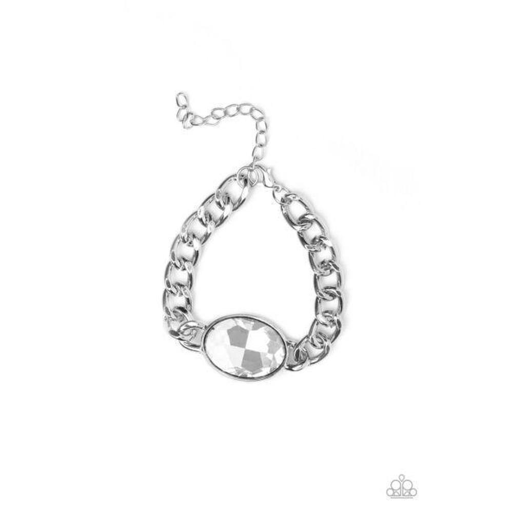 Luxury Lush White Bracelet - Paparazzi - Dare2bdazzlin N Jewelry