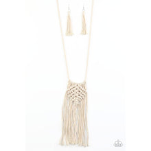 Load image into Gallery viewer, Macrame Mantra - White Necklace - Paparazzi - Dare2bdazzlin N Jewelry
