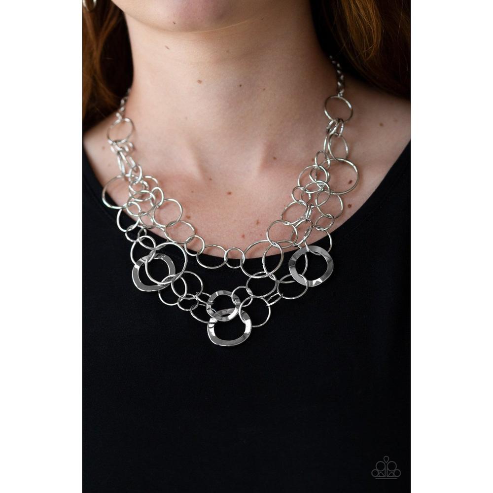 Main Street Mechanics - Silver Necklace - Paparazzi - Dare2bdazzlin N Jewelry