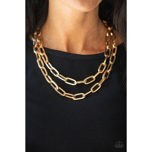 Make a CHAINge Gold Necklace - Paparazzi - Dare2bdazzlin N Jewelry