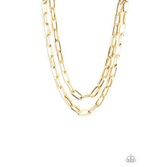Make a CHAINge Gold Necklace - Paparazzi - Dare2bdazzlin N Jewelry