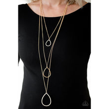 Load image into Gallery viewer, Make The World Sparkle - Gold Necklace - Paparazzi - Dare2bdazzlin N Jewelry
