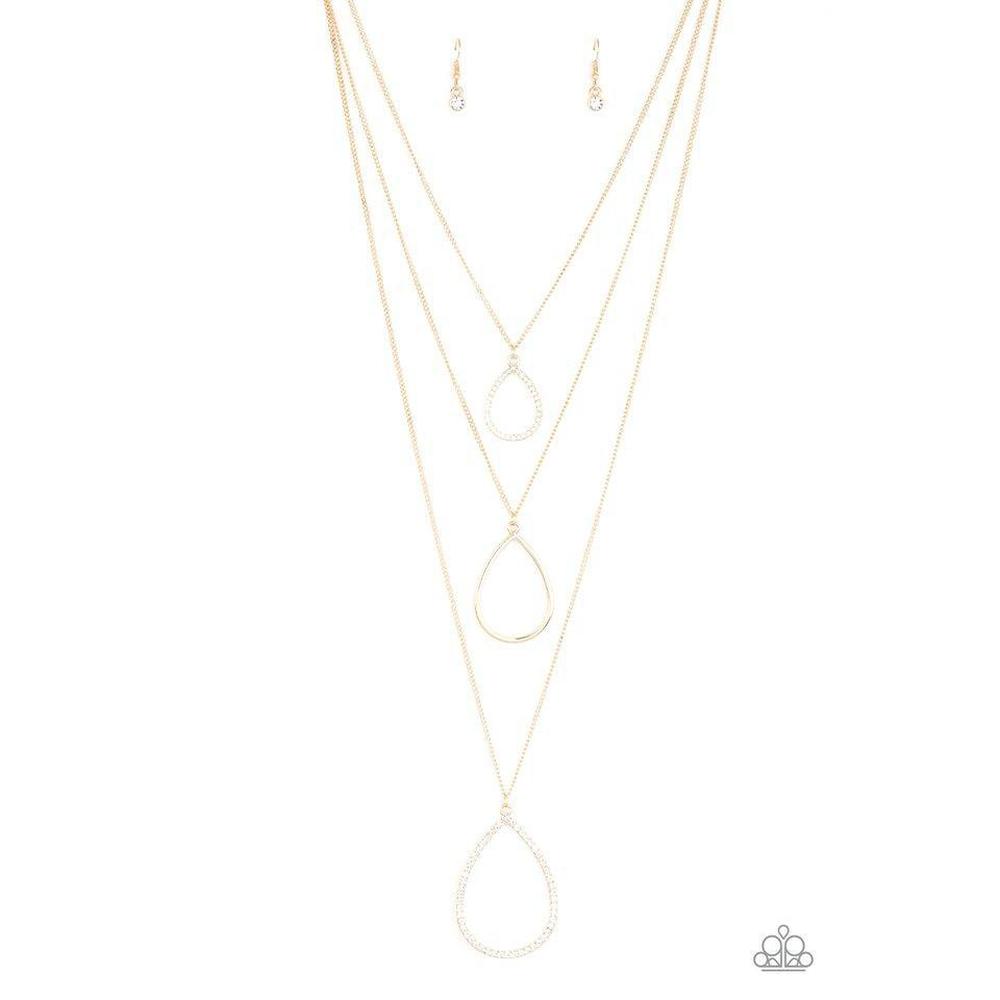 Make The World Sparkle - Gold Necklace - Paparazzi - Dare2bdazzlin N Jewelry