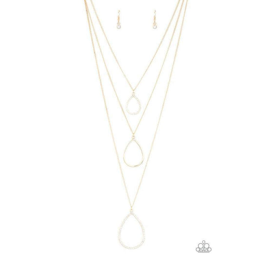 Make The World Sparkle - Gold Necklace - Paparazzi - Dare2bdazzlin N Jewelry