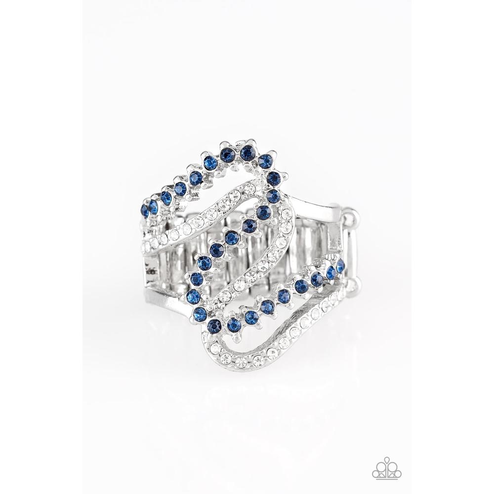 Make Waves Blue Ring - Paparazzi - Dare2bdazzlin N Jewelry