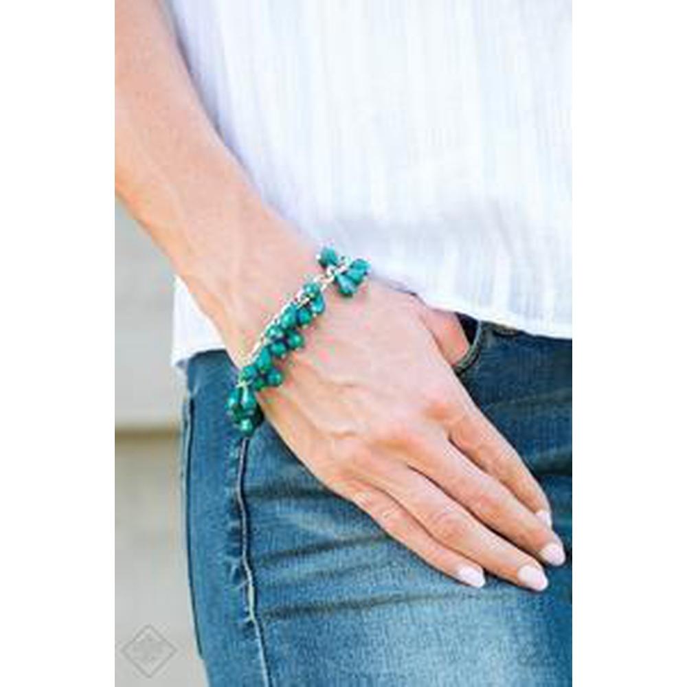 Malibu Masquerade Green Bracelet - Paparazzi - Dare2bdazzlin N Jewelry
