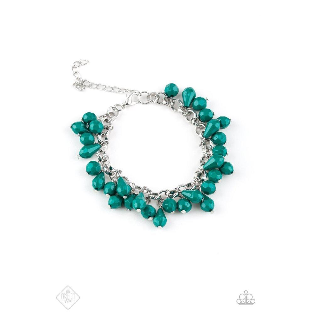 Malibu Masquerade Green Bracelet - Paparazzi - Dare2bdazzlin N Jewelry