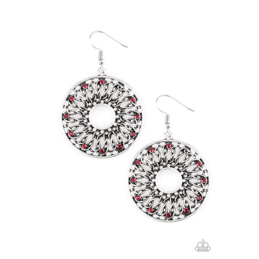 Malibu Musical Red Earrings - Paparazzi - Dare2bdazzlin N Jewelry