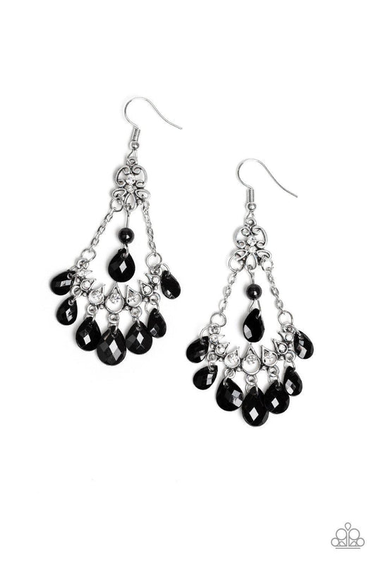 Malibu Sunset Black Earring - Paparazzi - Dare2bdazzlin N Jewelry