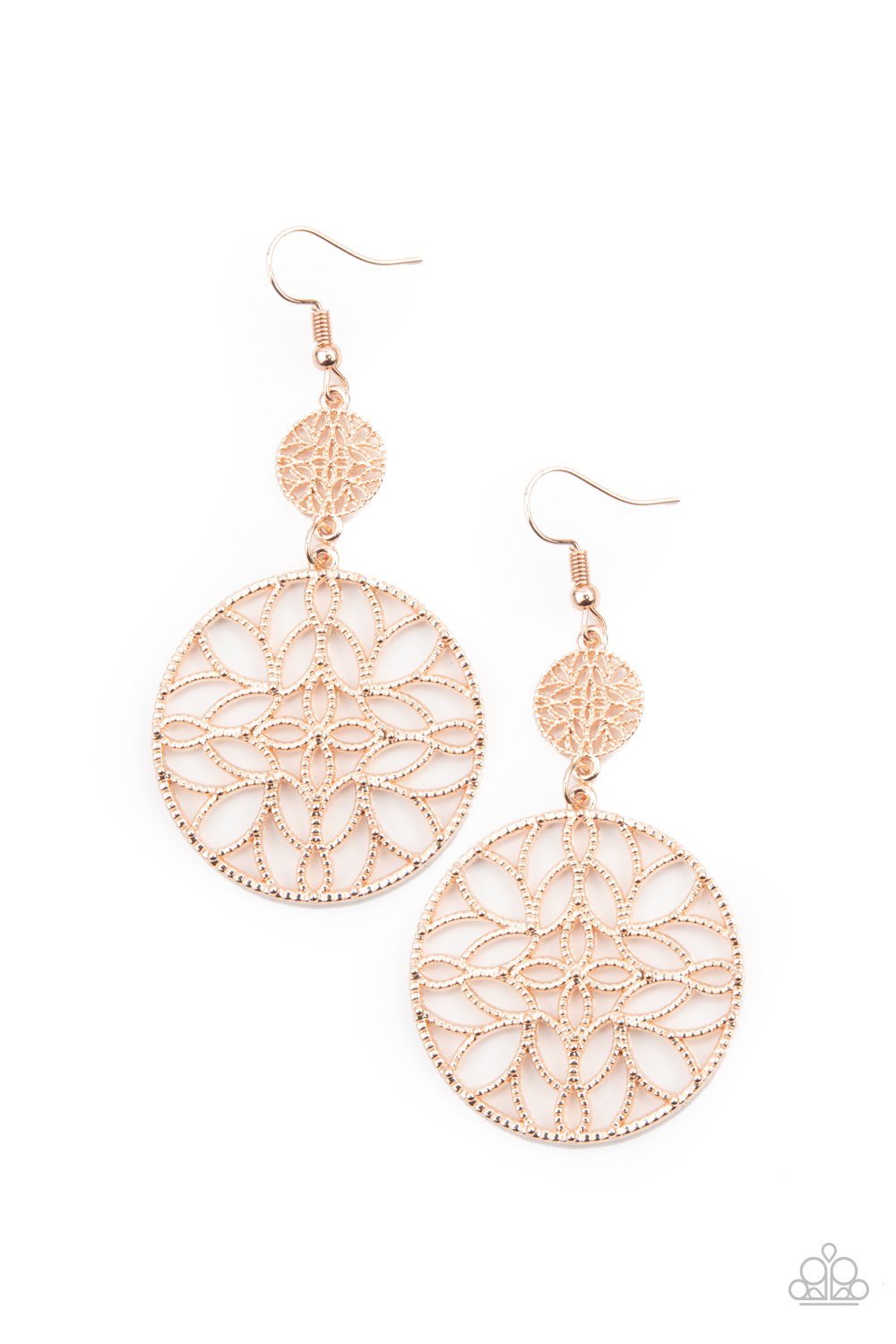 Mandala Eden - Rose Gold Earring - Paparazzi - Dare2bdazzlin N Jewelry