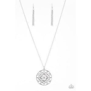 Mandala Melody - Silver Necklace - Paparazzi - Dare2bdazzlin N Jewelry