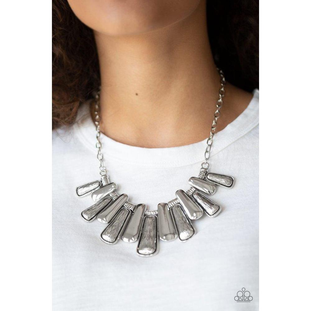 MANE Up Silver Necklace - Paparazzi - Dare2bdazzlin N Jewelry