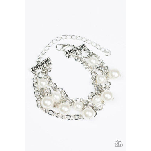 Manhattan Musical - White Bracelet - Paparazzi - Dare2bdazzlin N Jewelry