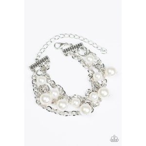 Manhattan Musical - White Bracelet - Paparazzi - Dare2bdazzlin N Jewelry