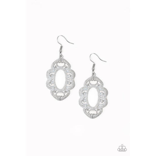 Mantras and Mandalas - White Earrings - Paparazzi - Dare2bdazzlin N Jewelry