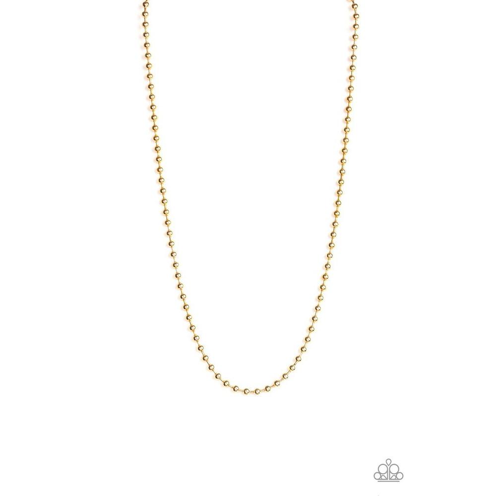 Mardi Gras Madness Gold Necklace - Paparazzi - Dare2bdazzlin N Jewelry