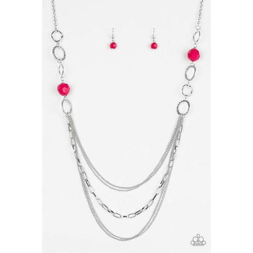 Margarita Masquerades - Pink Necklace - Paparazzi - Dare2bdazzlin N Jewelry