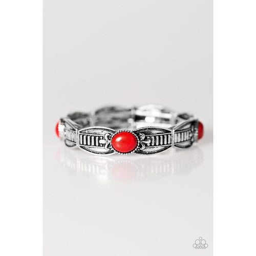 Mayan Majesty - Red Bracelet - Paparazzi - Dare2bdazzlin N Jewelry