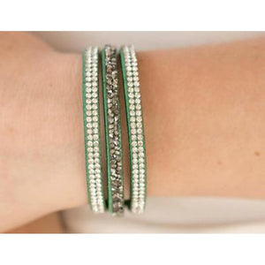 Mega Glam - Green Urban Bracelet - Paparazzi - Dare2bdazzlin N Jewelry