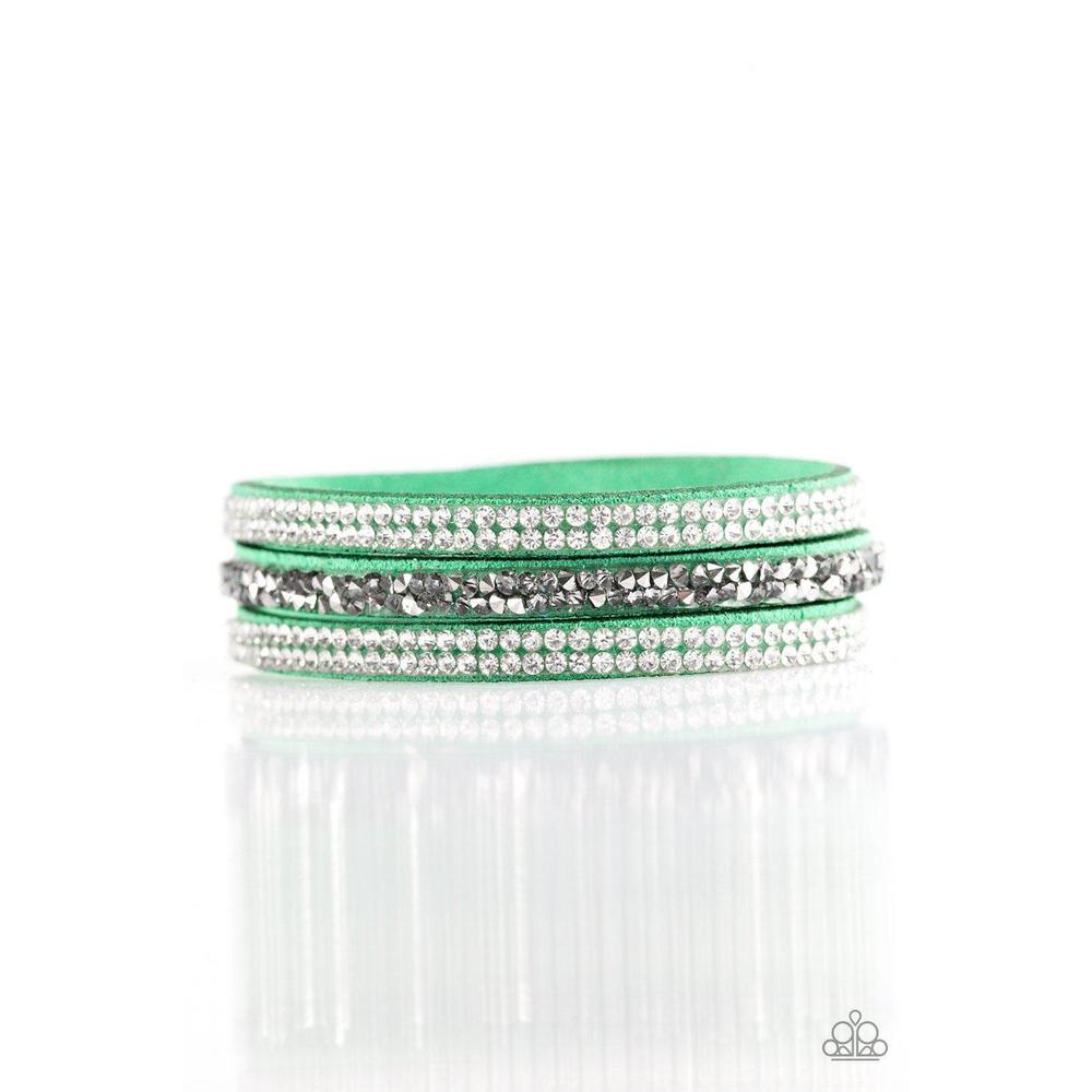 Mega Glam - Green Urban Bracelet - Paparazzi - Dare2bdazzlin N Jewelry